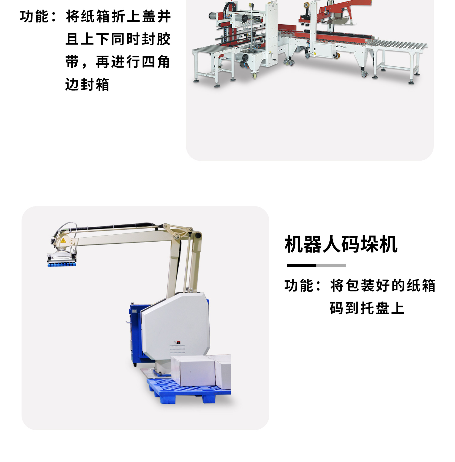 稱重封箱碼垛流水線細(xì)節(jié)圖